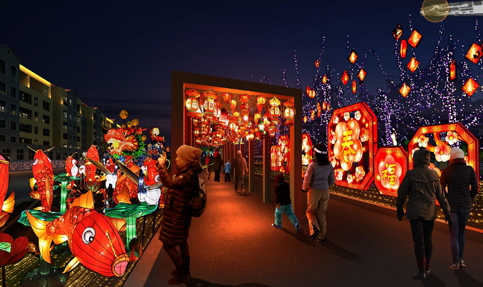 沿河花燈